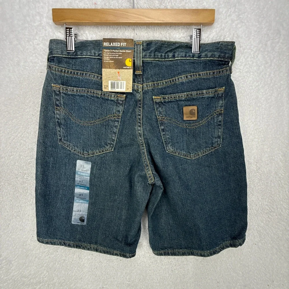 Carhartt Relaxed Fit Tipton Five Pocket Denim Jean Short 31 Classic Wash NWT NOS